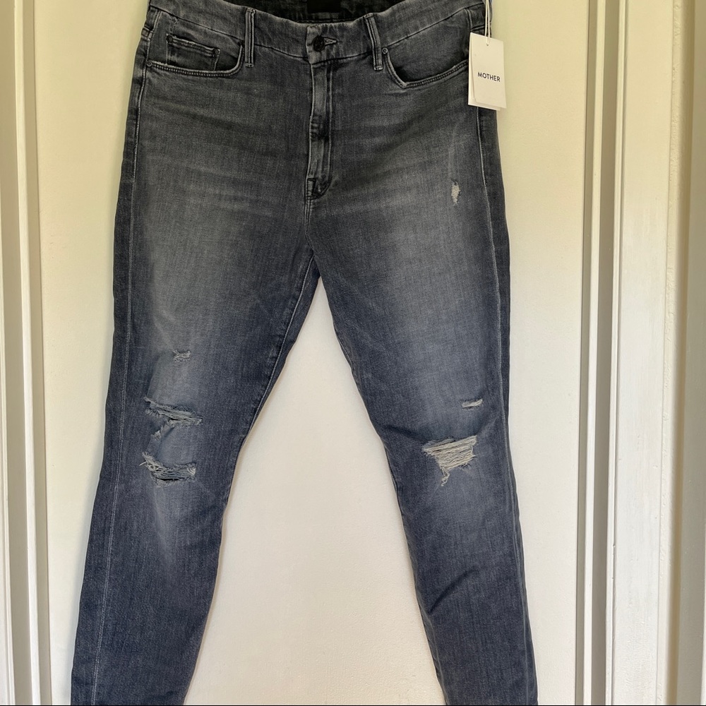 Mother Denim High Waisted Looker Ankle Fray Ace of Spades NWT